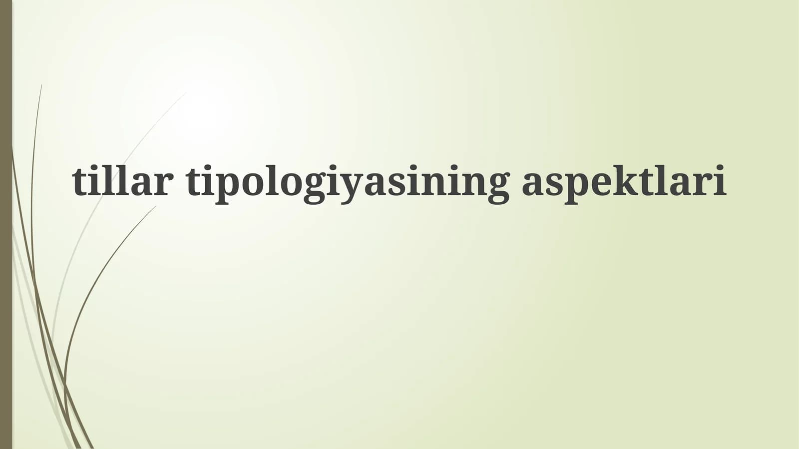 Til tipologiyasi