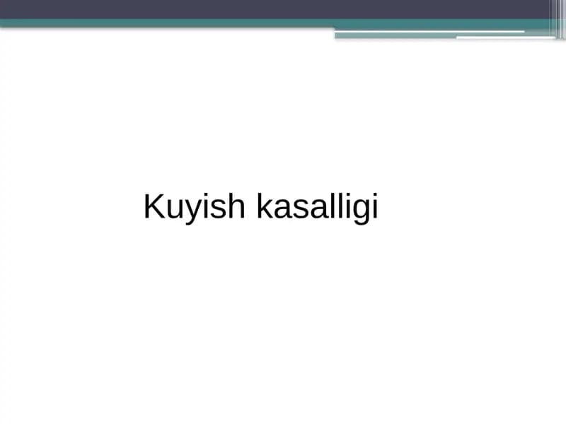 Kuyish kasalligi
