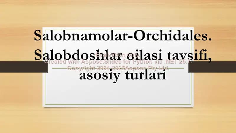 Salobnamolar-Orchidales