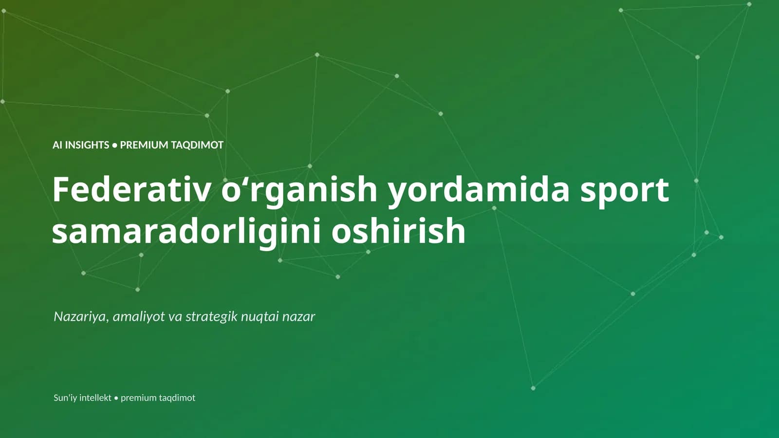AI INSIGHTS • PREMIUM TAQDIMOT