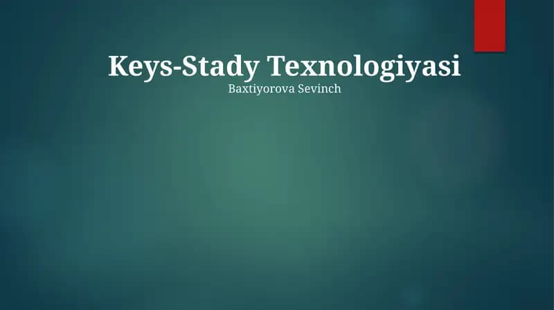 Keys-Stady Texnologiyasi