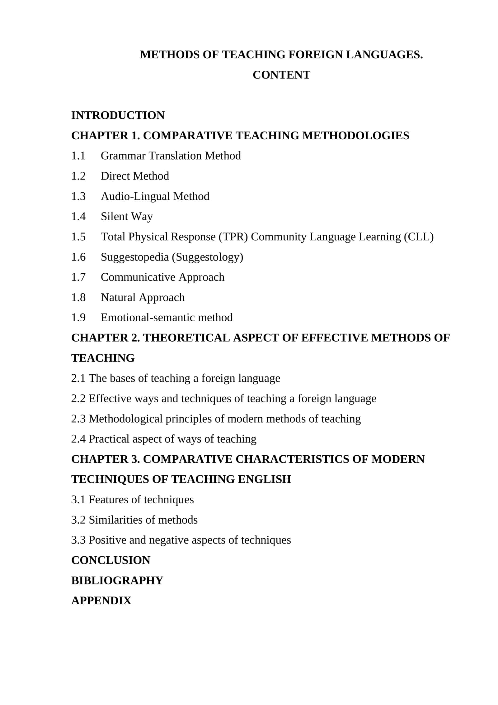 Methods of Teaching Foreign Languages