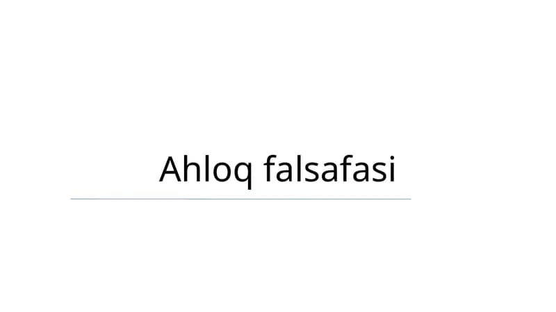 Ahloq falsafasi