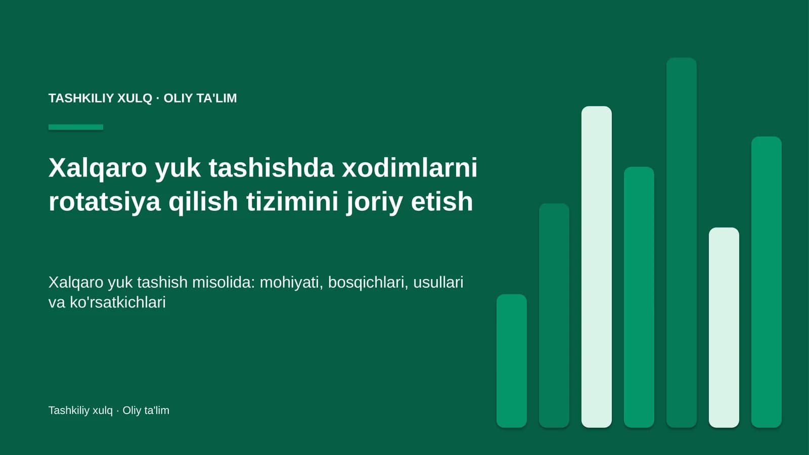 xalqaro yuk tashishda xodimlarni rotatsiya qilish tizimini joriy etish 7992