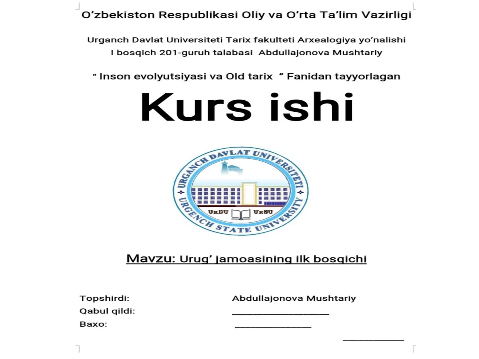 Urug’chilik va urug’chilikning asosiy bosqichi