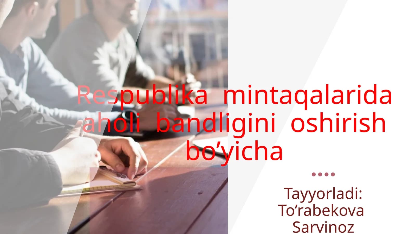 O'zbekistonda bandlik siyosati