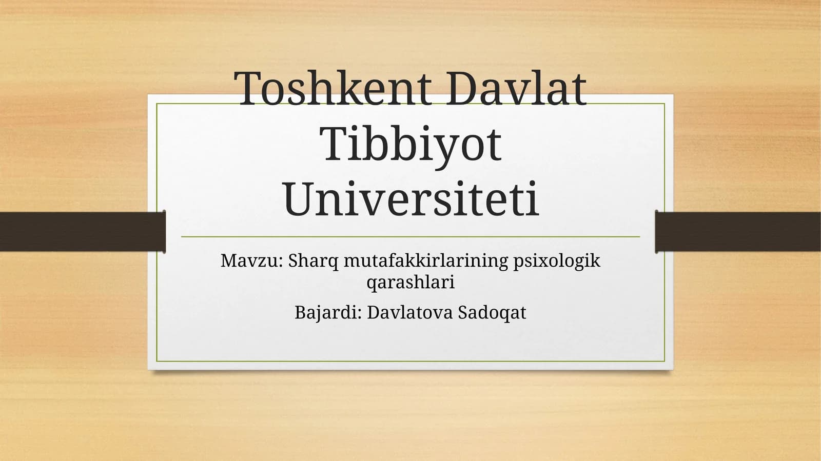 Sharq mutafakkirlarining psixologik qarashlari