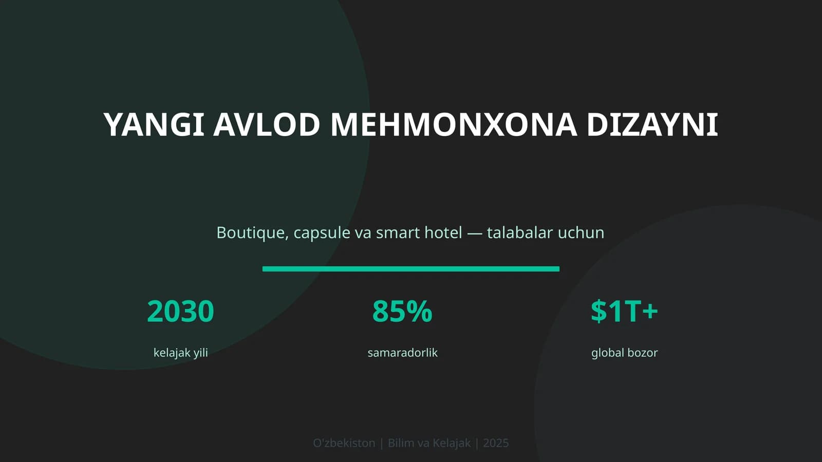 Yangi avlod mehmonxona dizayni