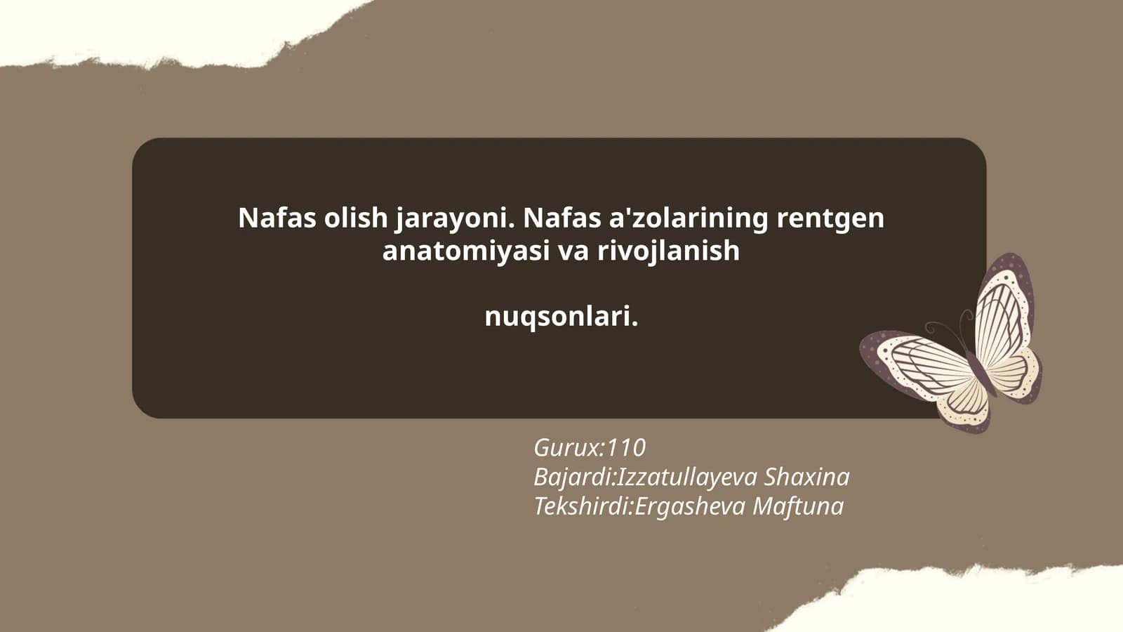 Nafas olish jarayoni