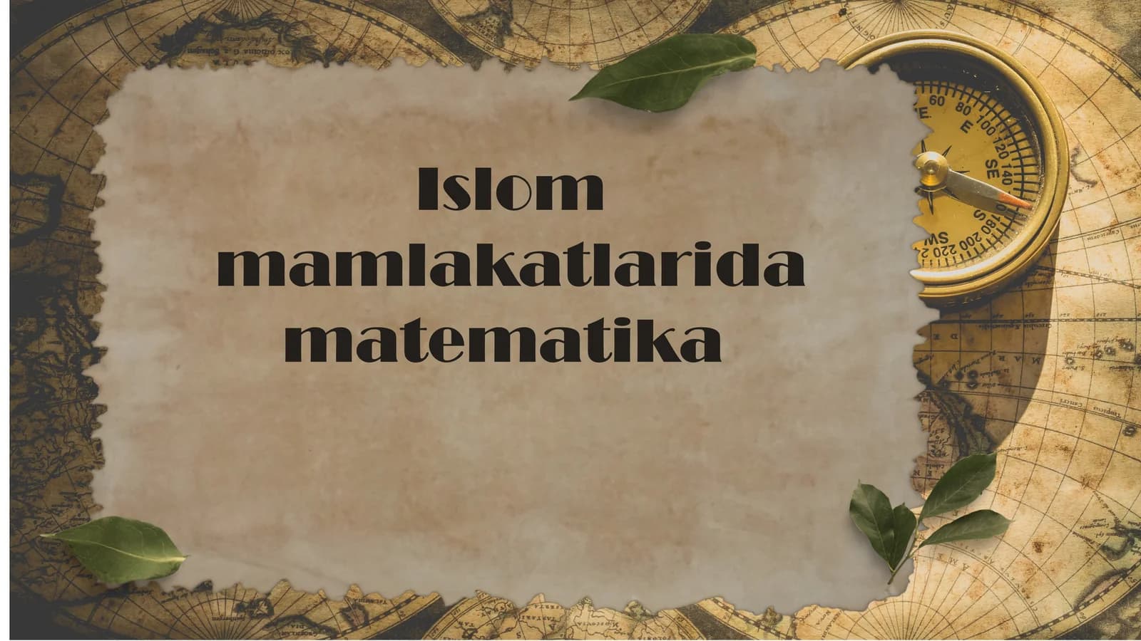 Islom mam­lakatlari­da matematika