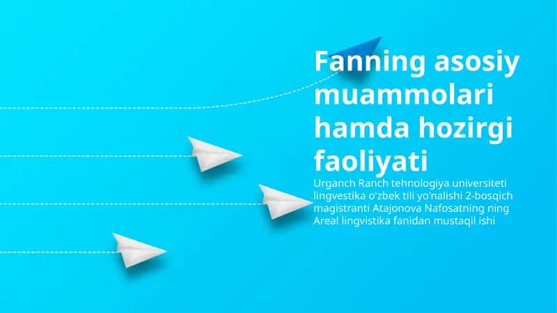 Fanning asosiy muammolari