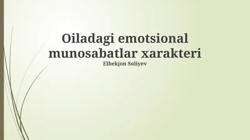 Salbiy his-tuyg'ularni boshqarish