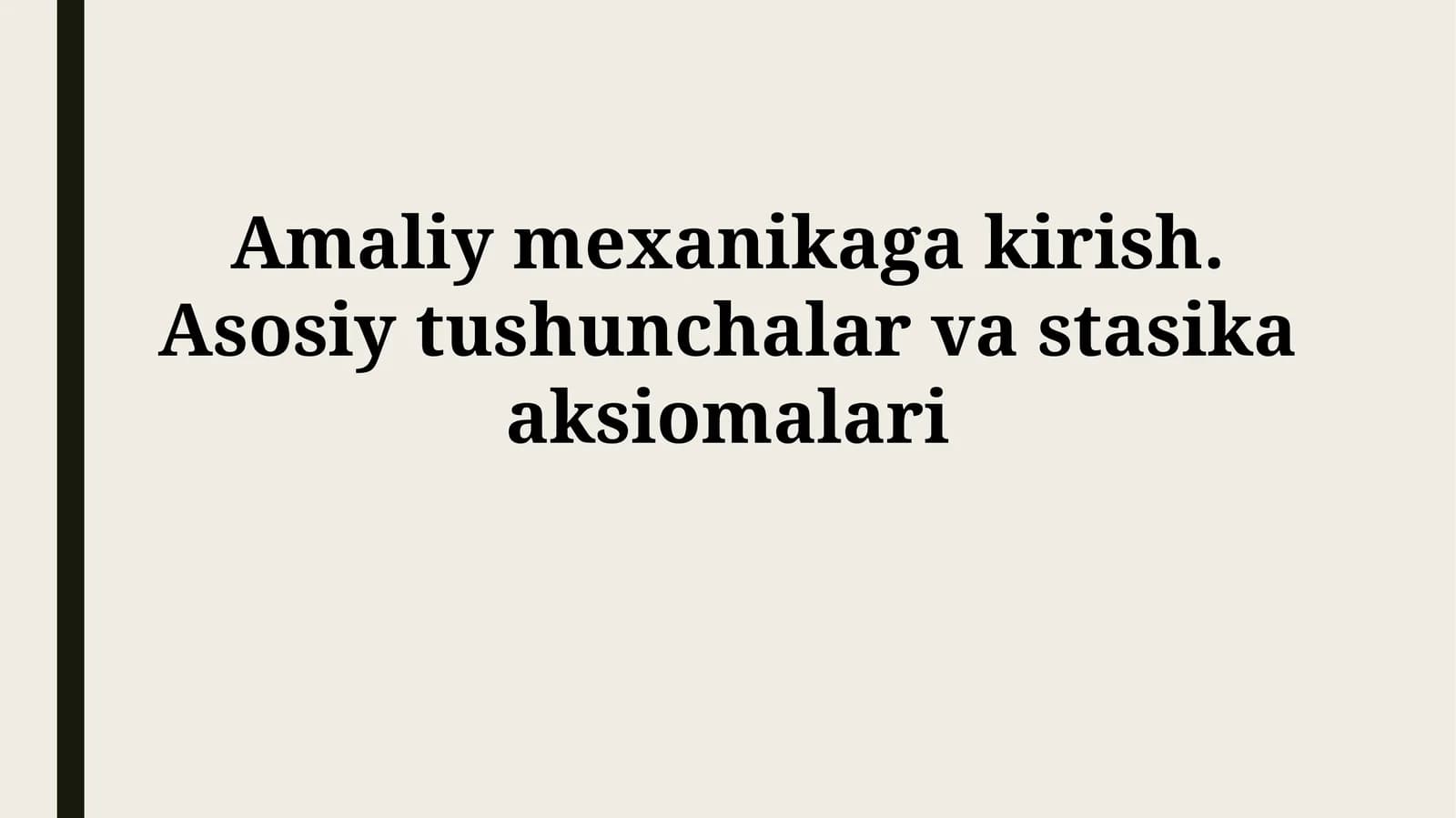 Kuchlarning Teng Ta'sir Etganligi