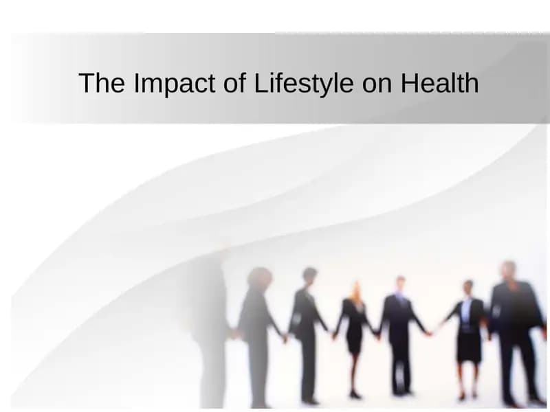 The Impact of Lifestyle on Health