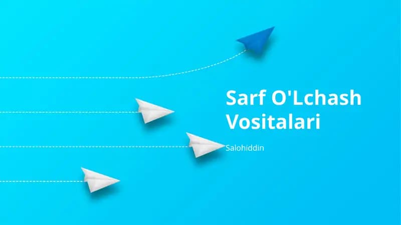 Sarf O'Lchash Vositalari