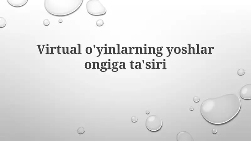 Virtualo'yinlarningyoshlarongigata'siri
