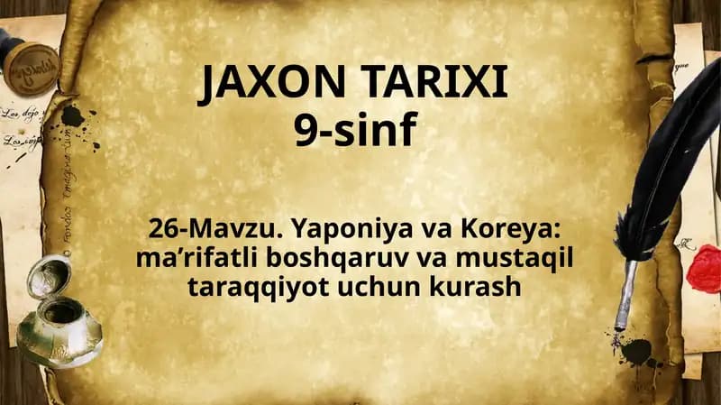 9-sinf jaxon tarixi