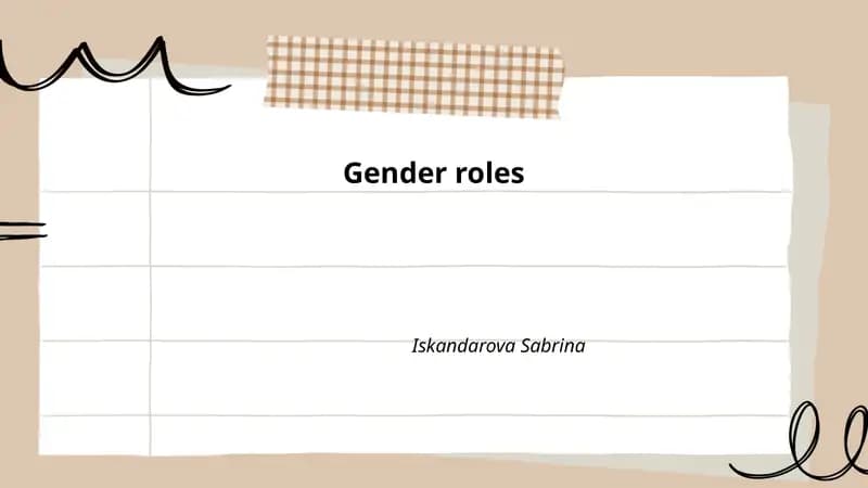 Gender roles
