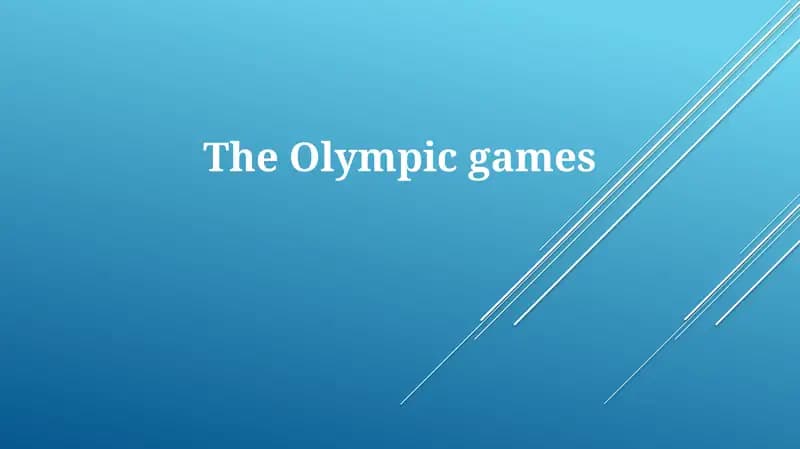 The Olympic games
