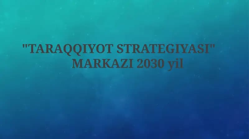 TARAQQIYOT STRATEGIYASI