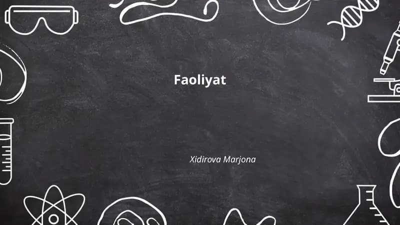 Faoliyat