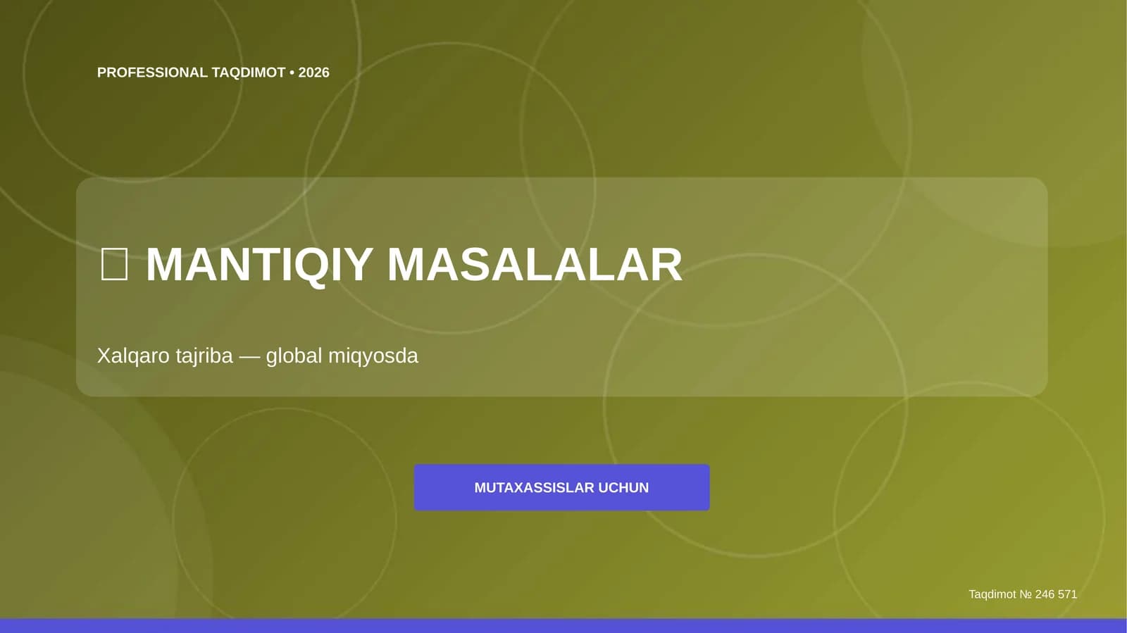 MANTIQIY MASALALAR