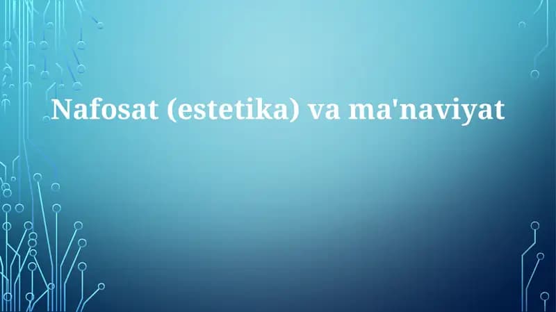 Nafosat(estetika)vama'naviyat