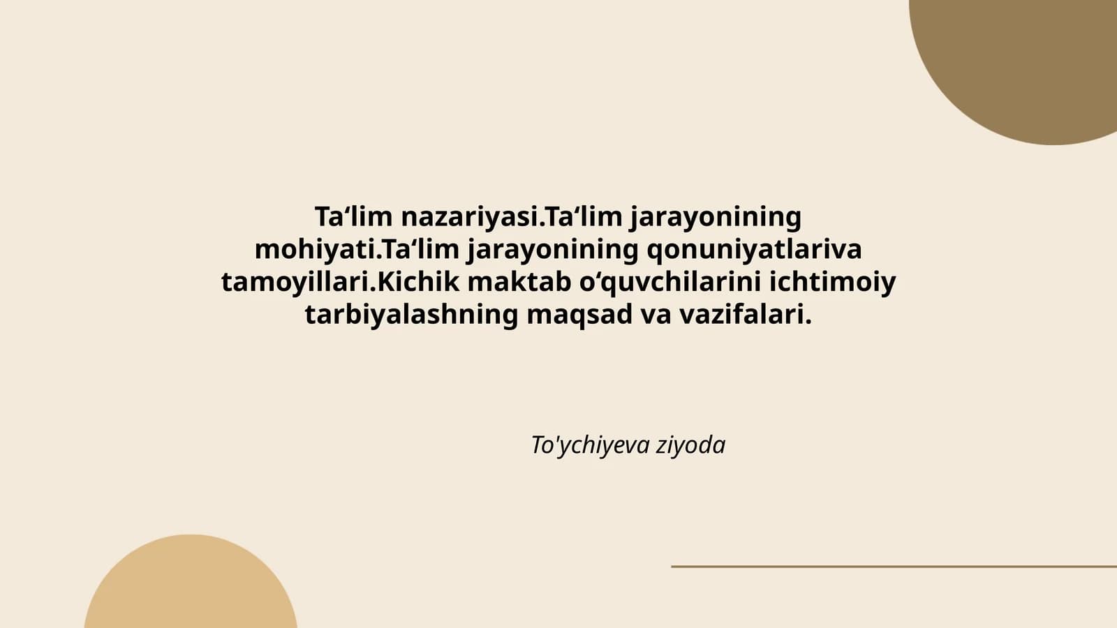 Ta‘lim nazariyasi