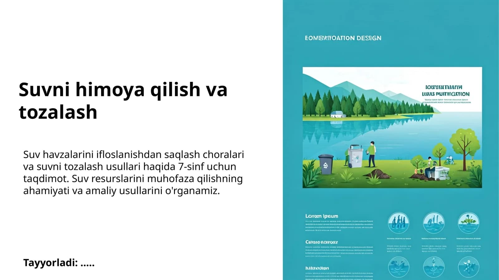 Suvni himoya qilish va tozalash