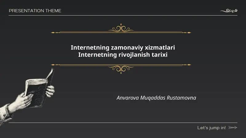 Internetning zamonaviy xizmatlari