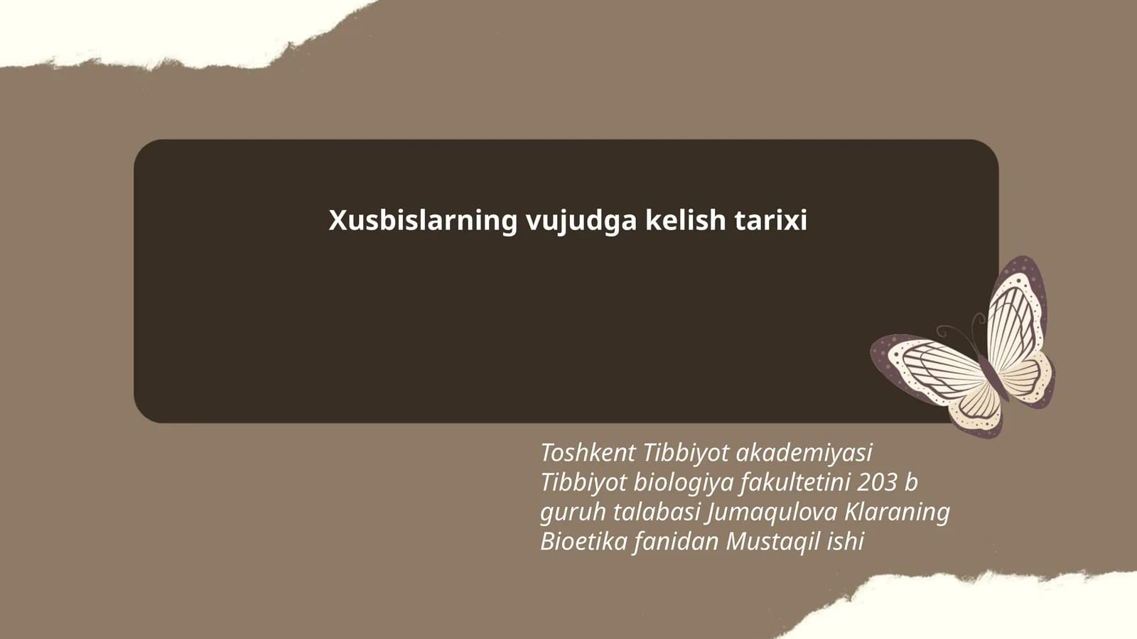 Xusbislarning vujudga kelish tarixi