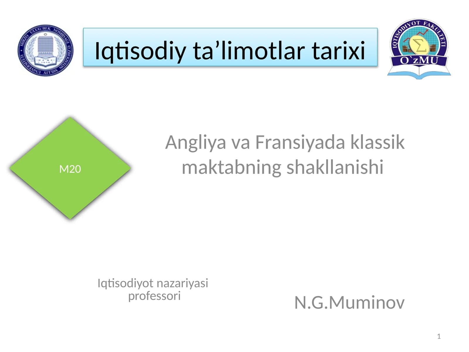 Angliya va Fransiyada klassik maktabning shakllanishi