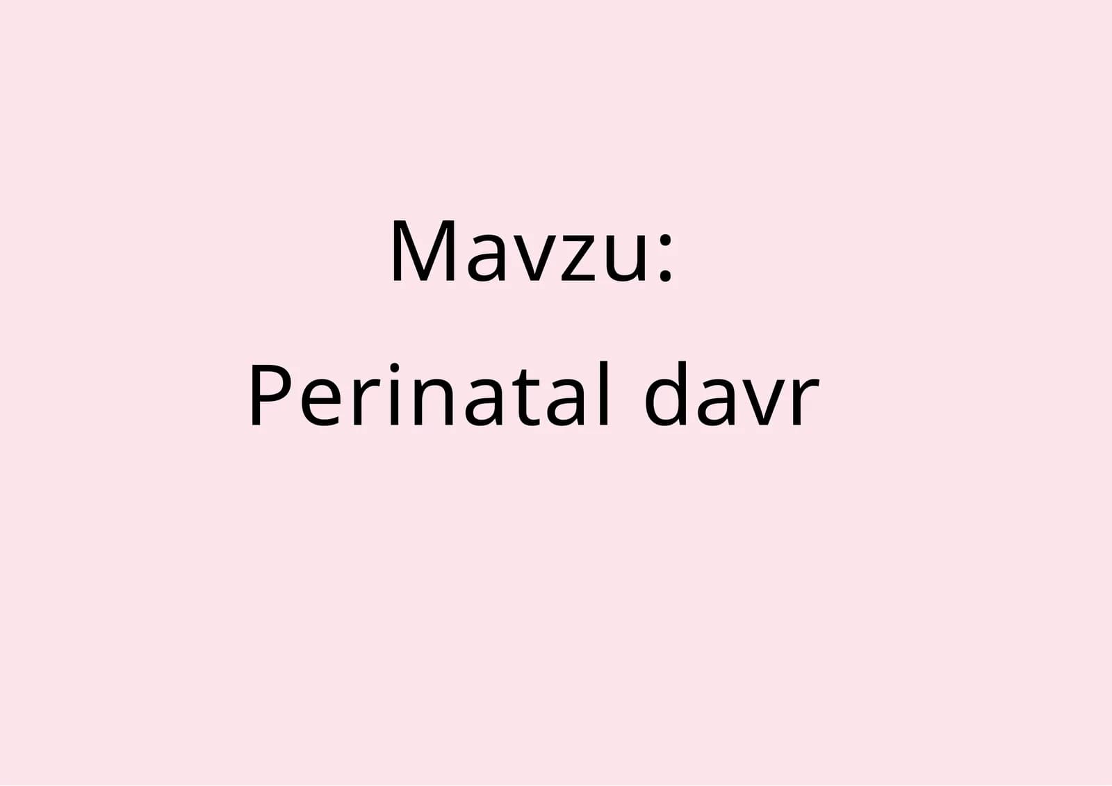 Perinataldavr