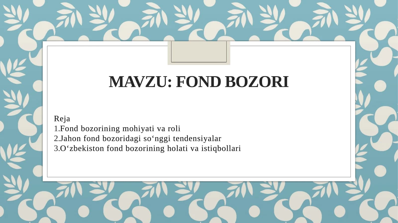 Fond bozori