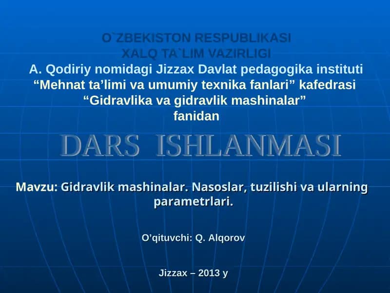 Gidravlik mashinalar