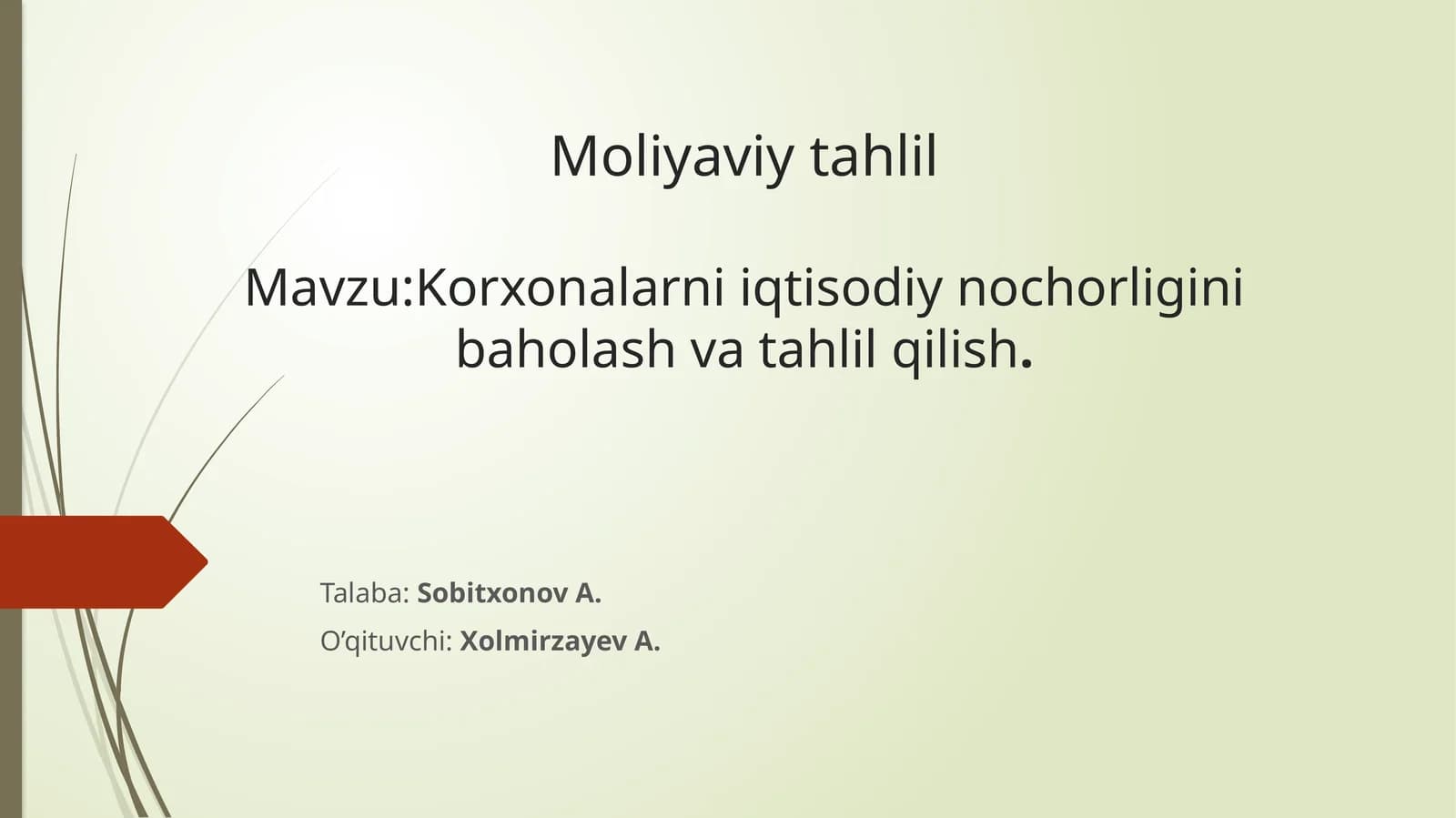 Korxonalarning iqtisodiy nochorligi (bankrotlik)