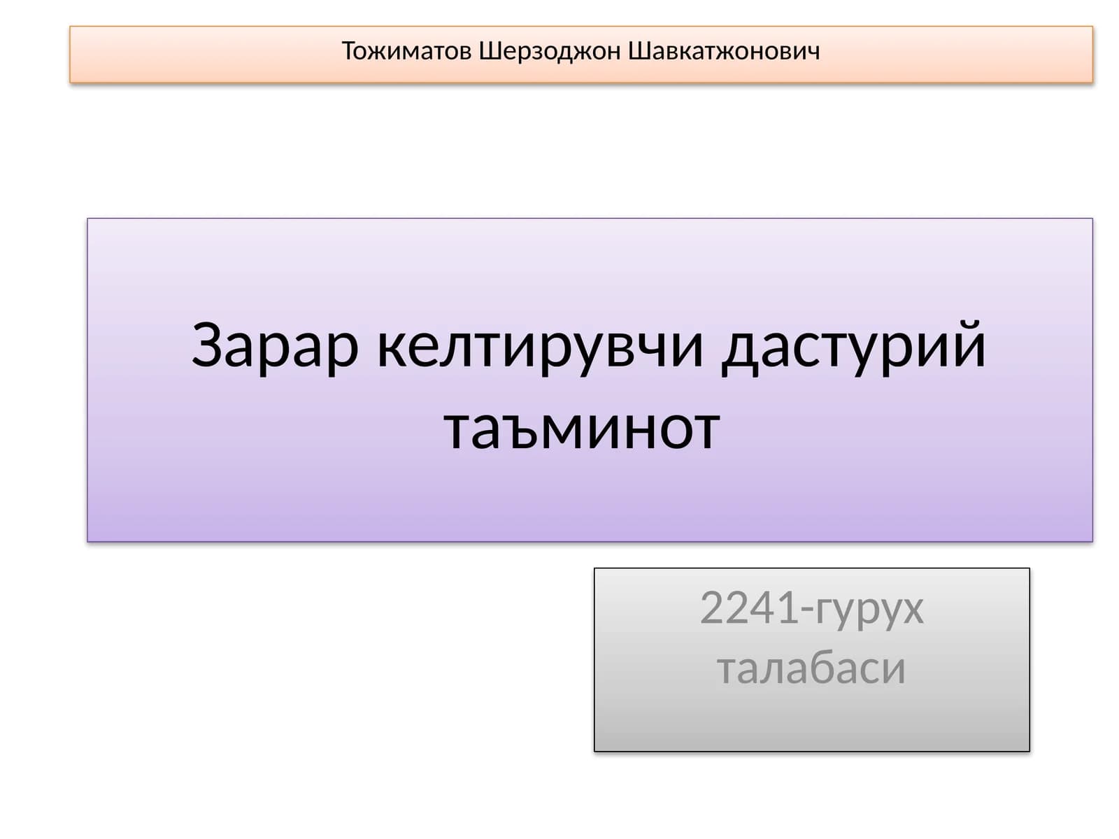 Зарар келтирувчи дастурий таъминот