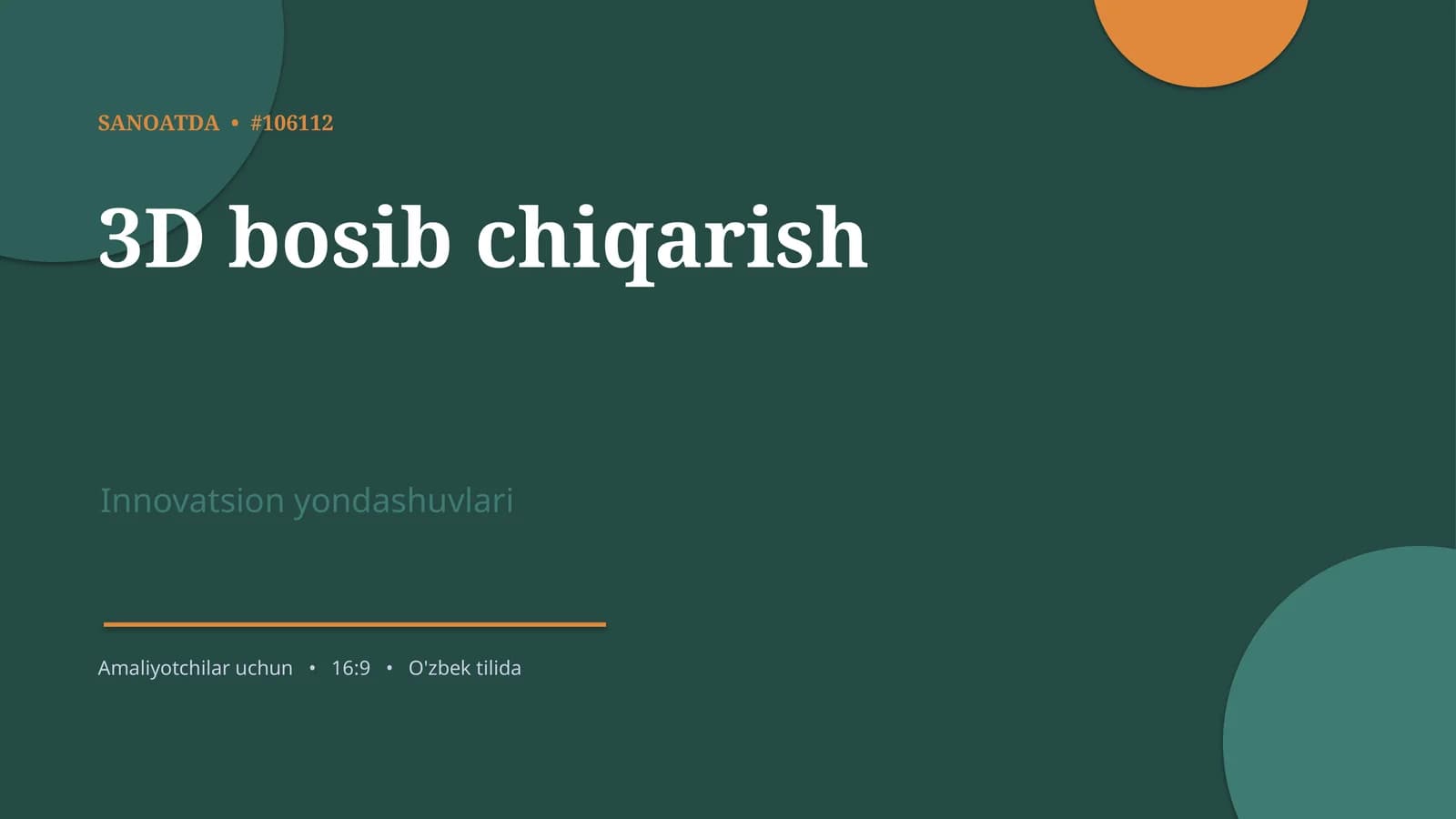 3D bosib chiqarish