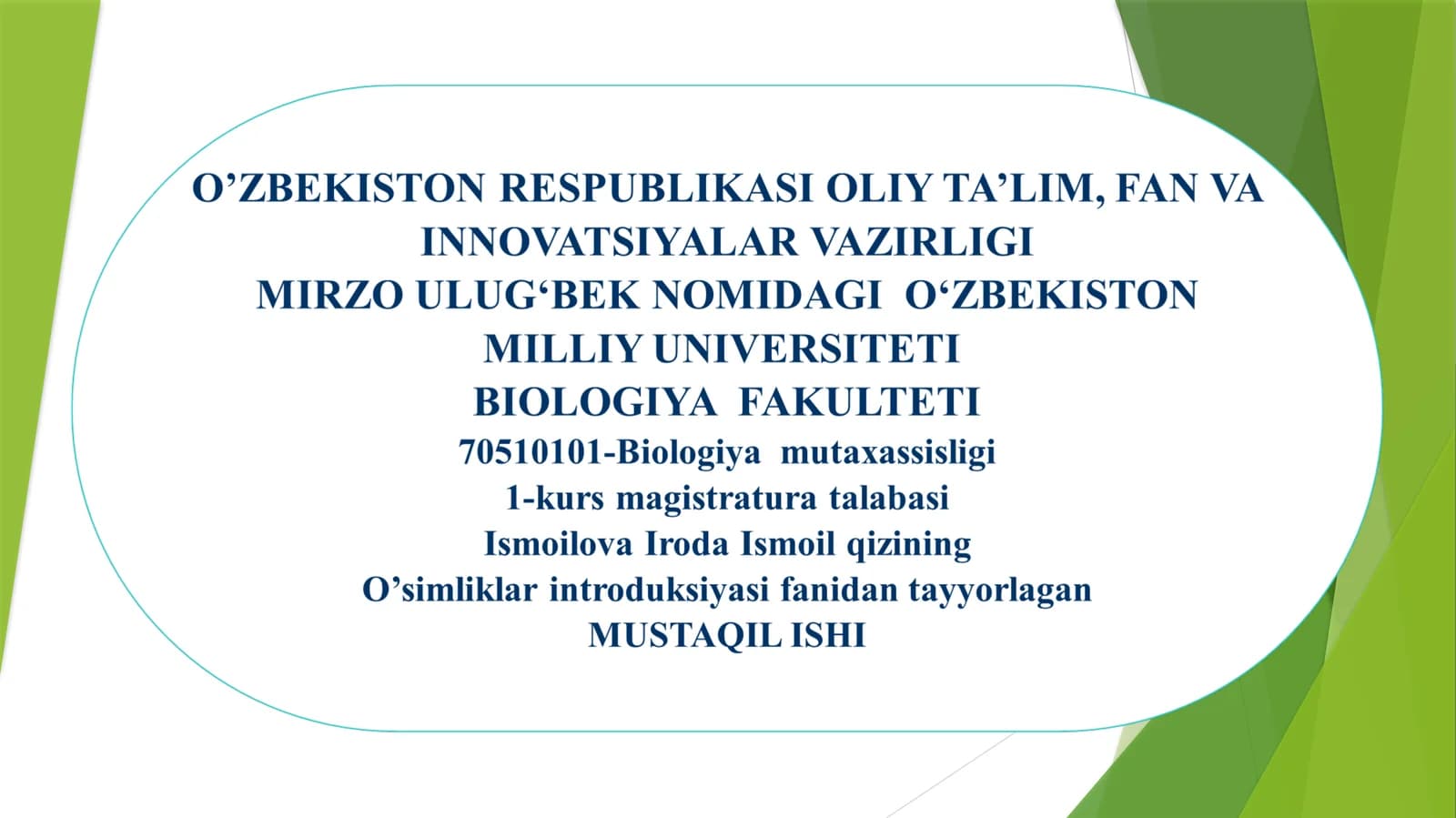 Dorivor va efir moyli oʻsimliklar introduksiyasi