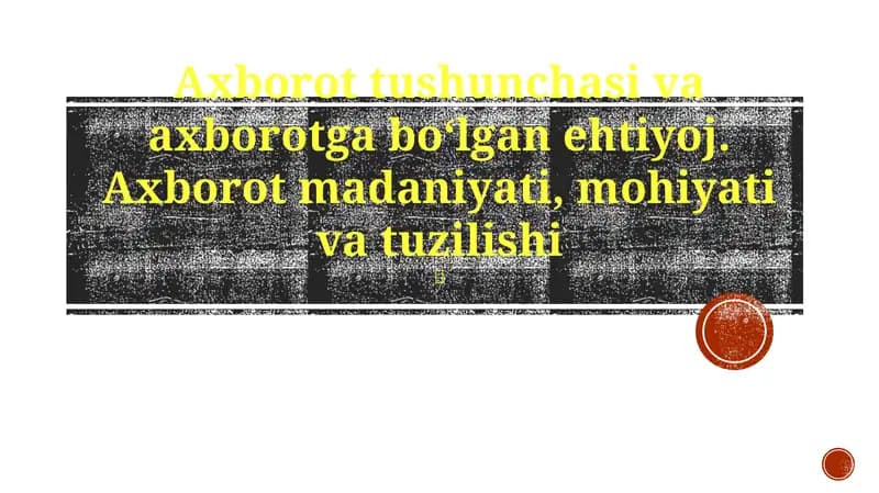 Axborot Madaniyatining Kelajagi
