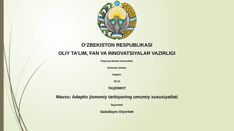 Adaptiv jismoniy tarbiya