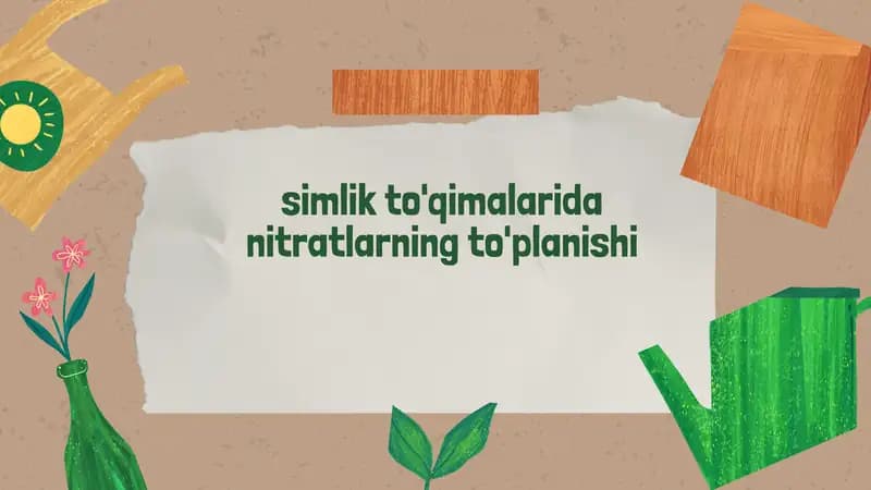 Nitratlarning simlik to'qimalarida roli va ta'siri
