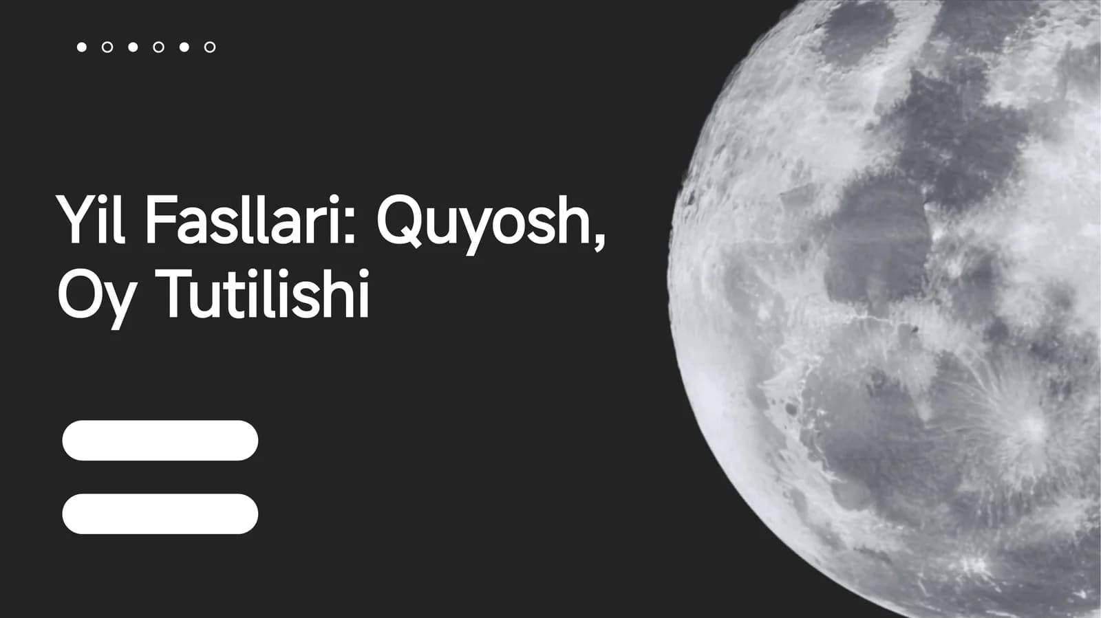 Yil Fasllari: Quyosh, Oy Tutilishi