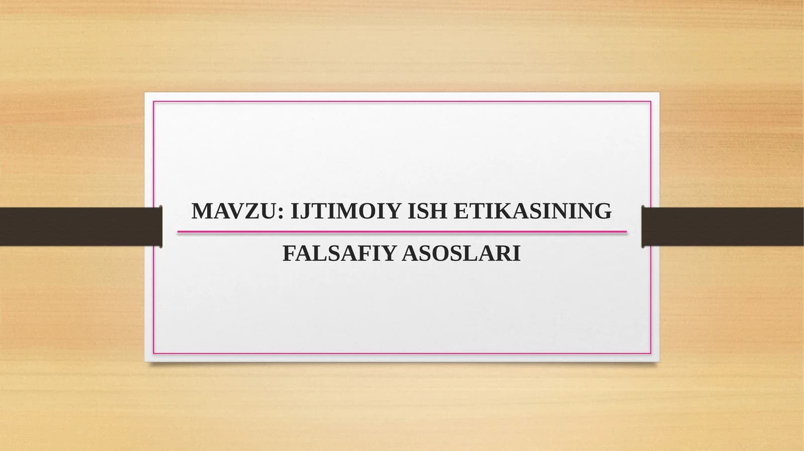 AXLOQIY TA'LIMOTLAR TARIXI