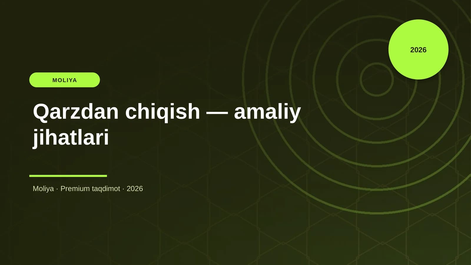 Qarzdan chiqish — amaliy jihatlari