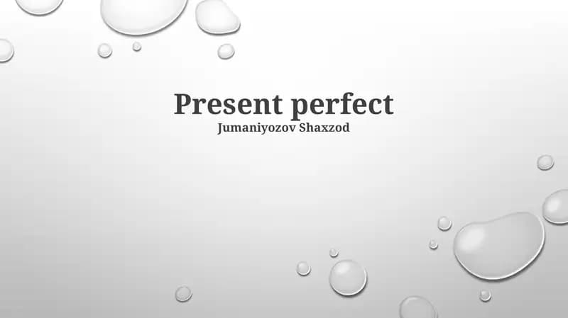 Present perfect