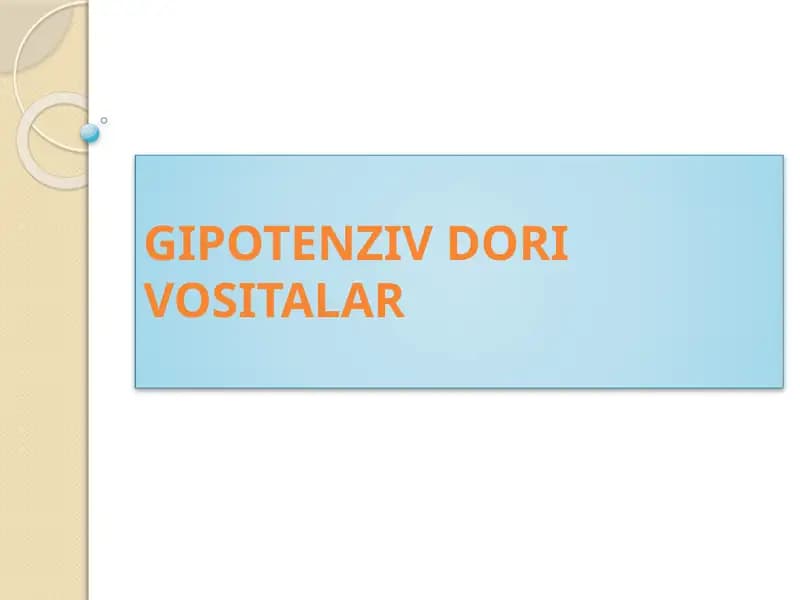 GIPOTENZIVDORIVOSITALAR