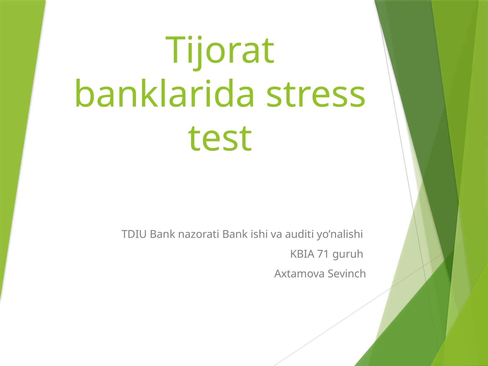 Tijorat banklarida stress test