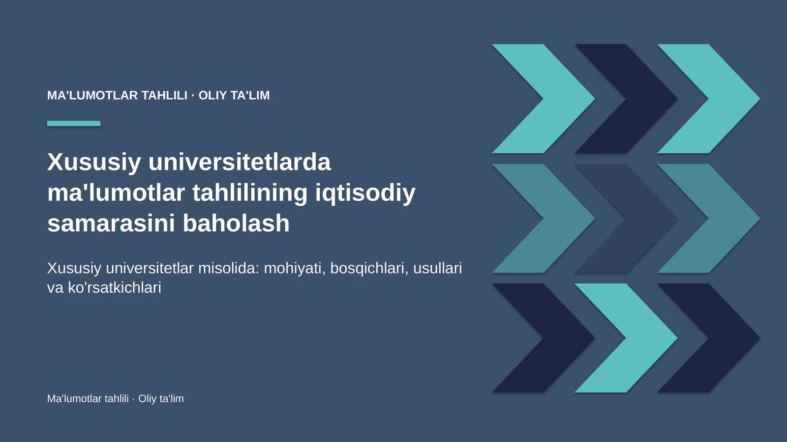 xususiy universitetlarda ma'lumotlar tahlilining iqtisodiy samarasini baholash 4324