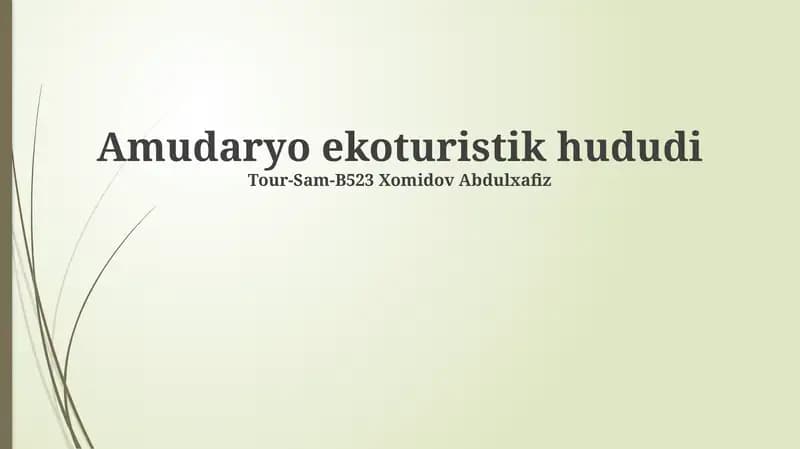 Amudaryo ekoturistik hududi